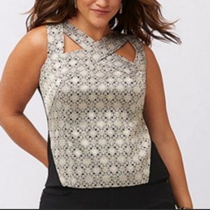 Lane Bryant Jacquard Metallic Bustier